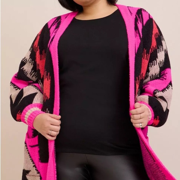 Torrid Vegan Cashmere Coatigan Balloon Sleeve Sweater  3X - Picture 3 of 12